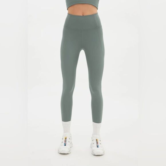 Girlfriend Collective Compressive Leggings Women’s Small Green High Waist - Picture 1 of 11